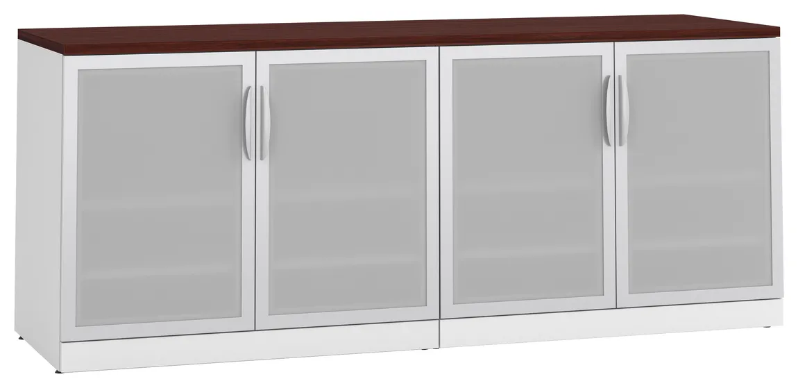 Office Storage Credenza with Glass Doors