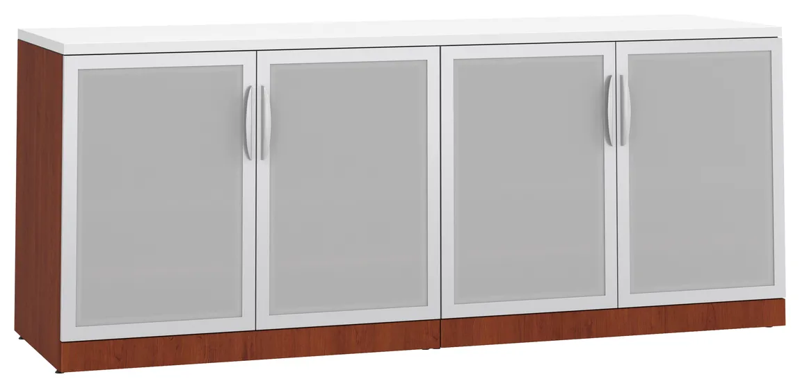 Office Storage Credenza with Glass Doors
