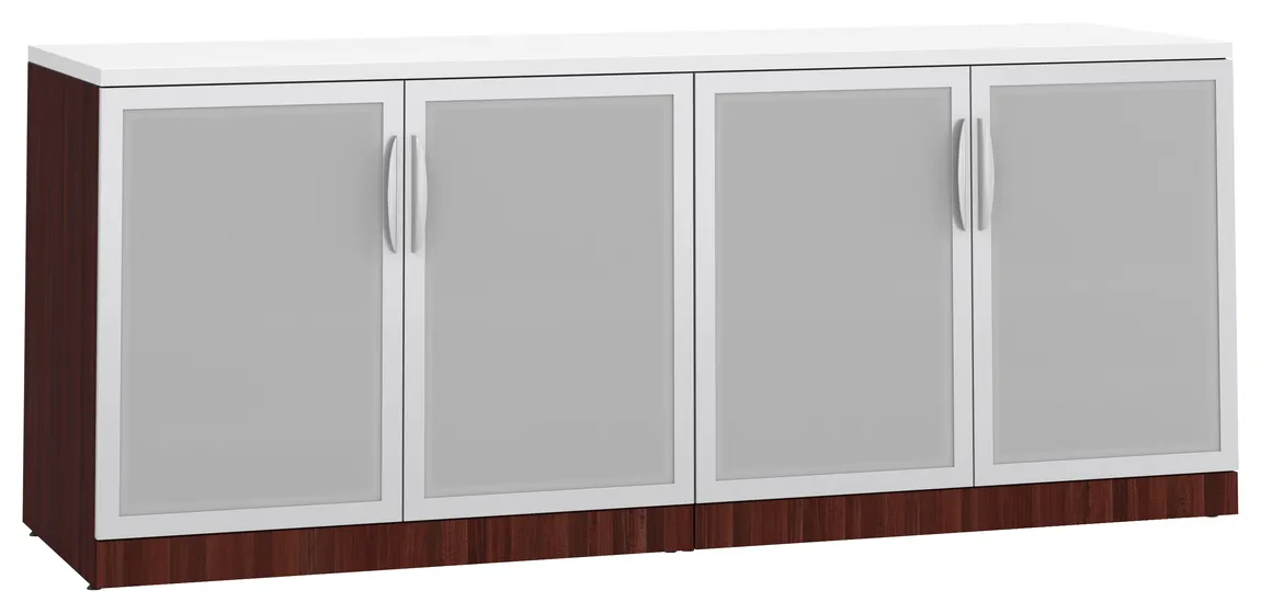 Office Storage Credenza with Glass Doors