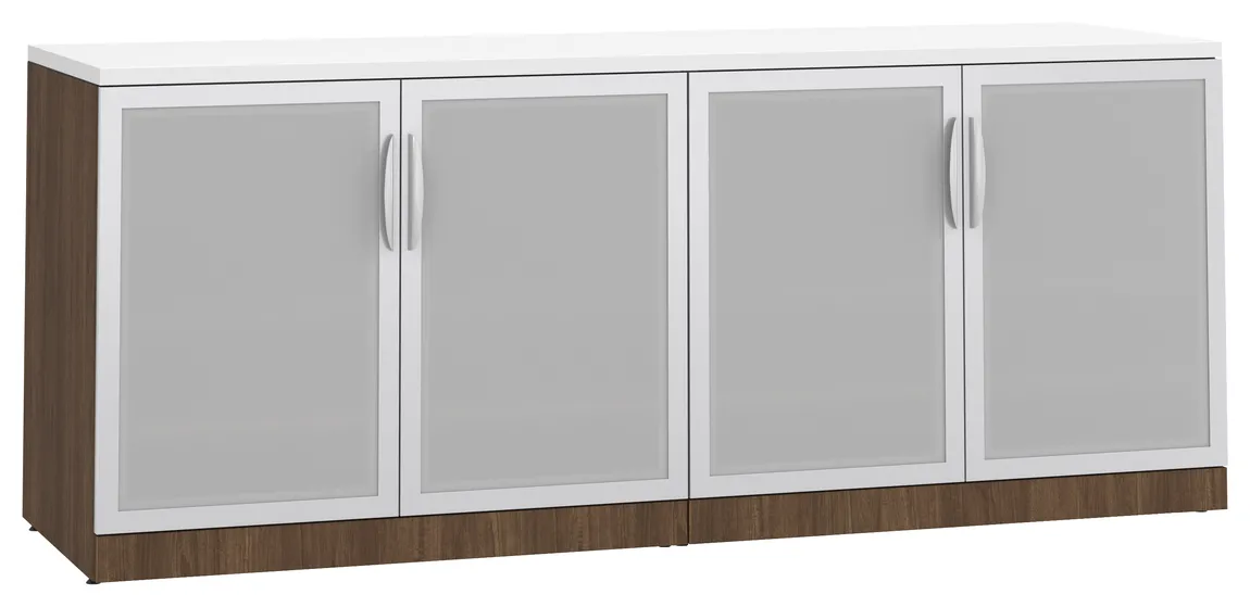 Office Storage Credenza with Glass Doors