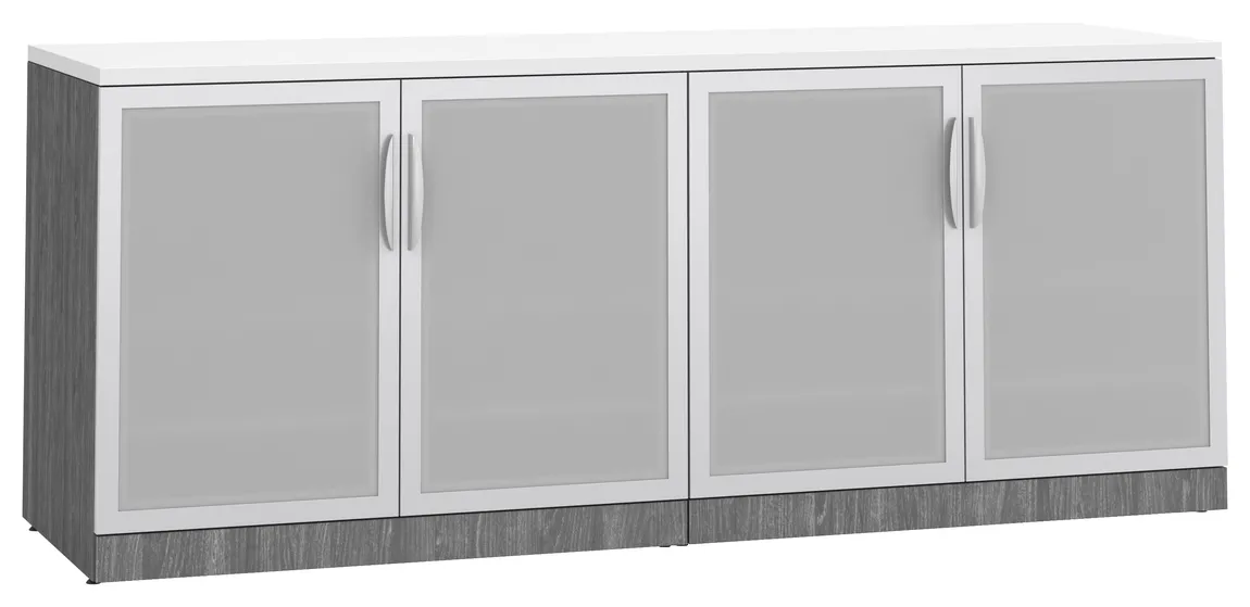 Office Storage Credenza with Glass Doors