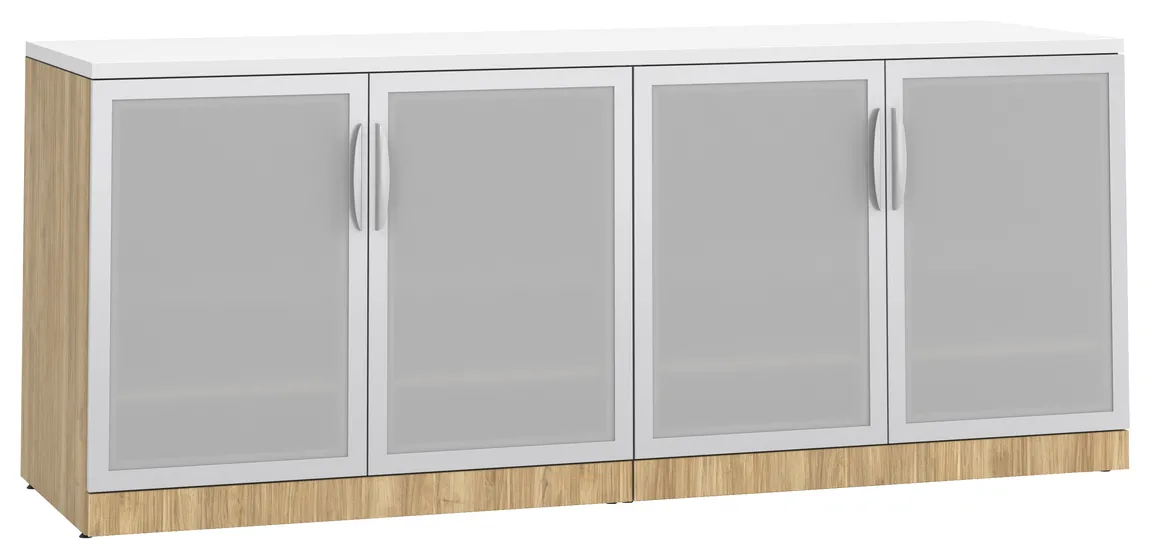 Office Storage Credenza with Glass Doors