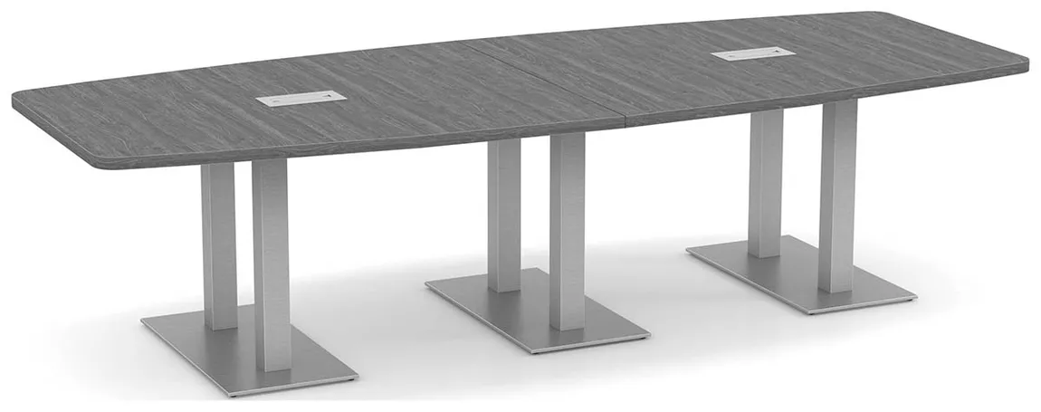 small modern boat shaped conference table 14