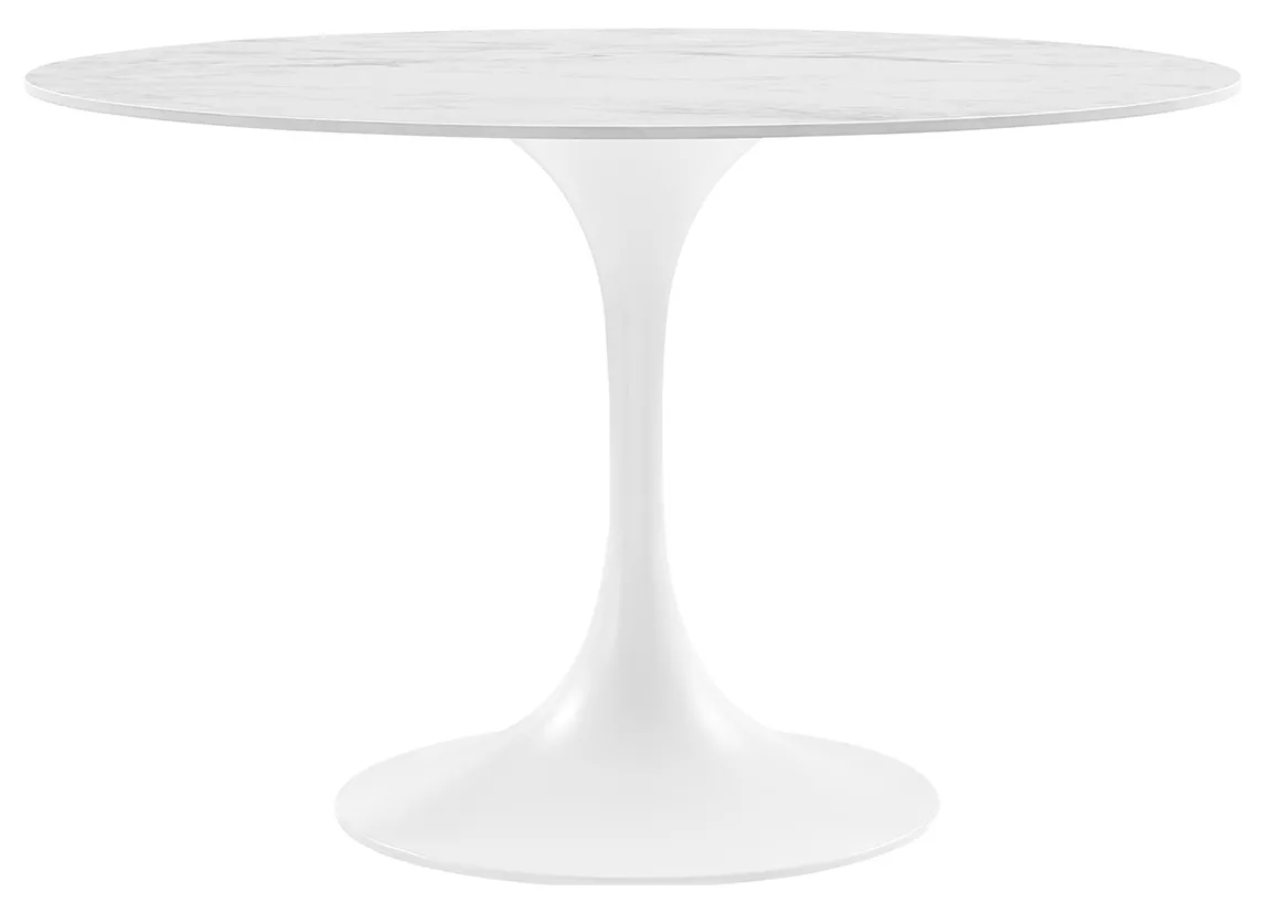 Mid-Century Pedestal Large Round Table 