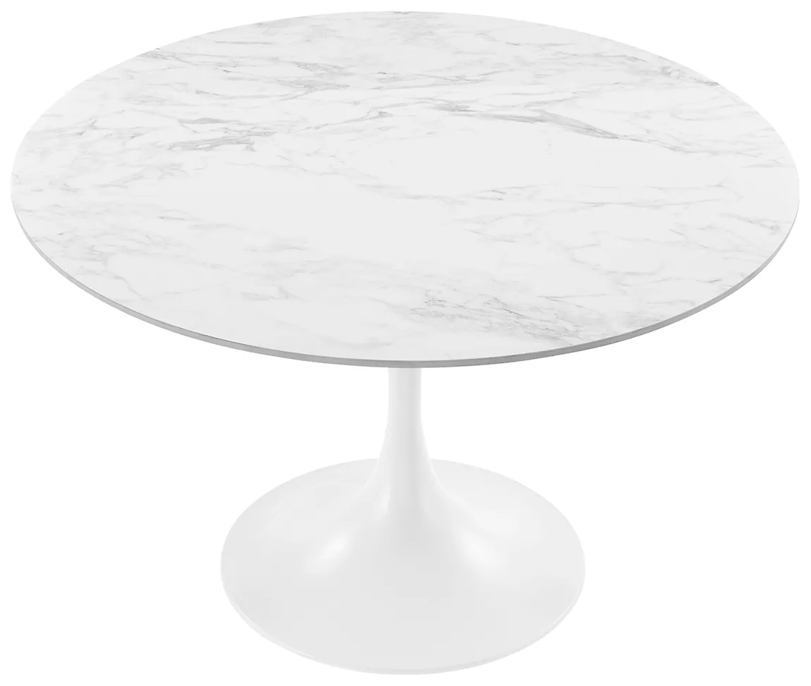 Mid-Century Pedestal Large Round Table 