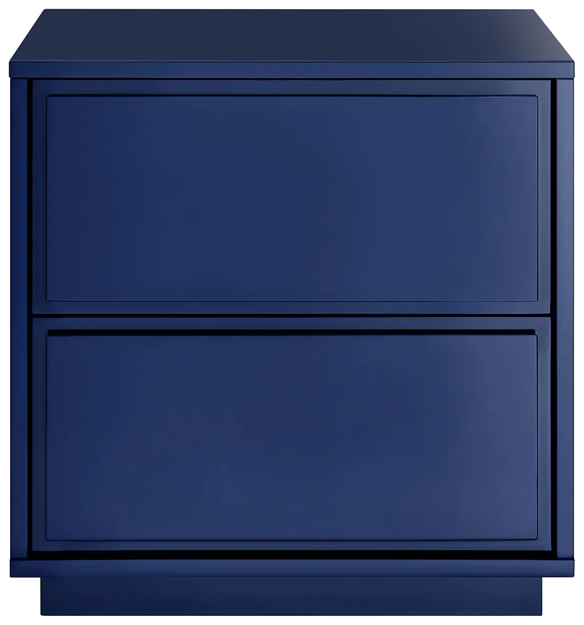 Modern Glossy Side Table with Drawers