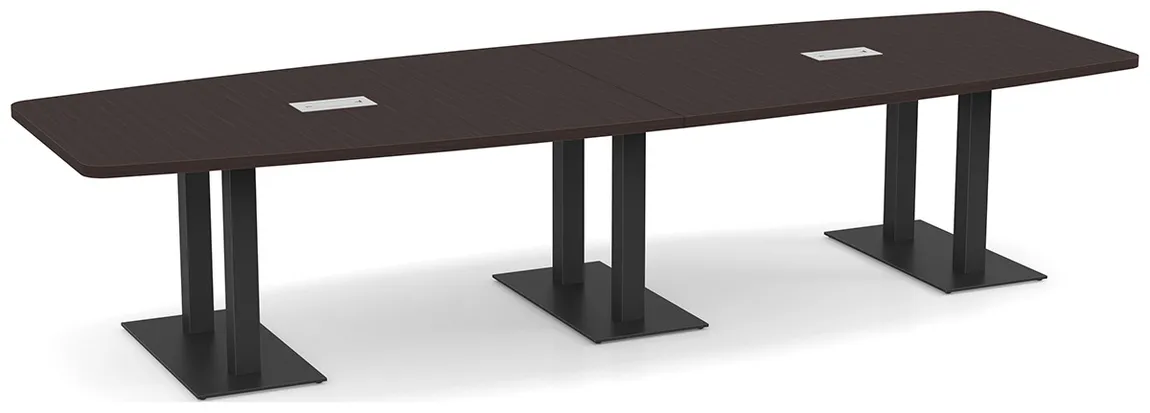 small modern boat shaped conference table 11