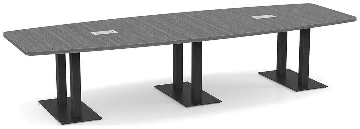 small modern boat shaped conference table 14