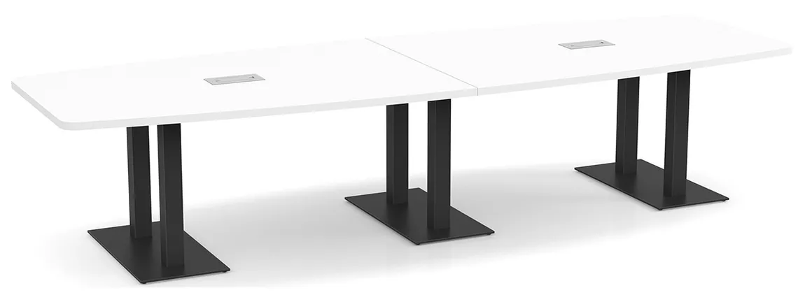 small modern boat shaped conference table 16