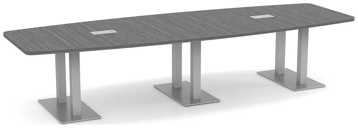 small modern boat shaped conference table 14