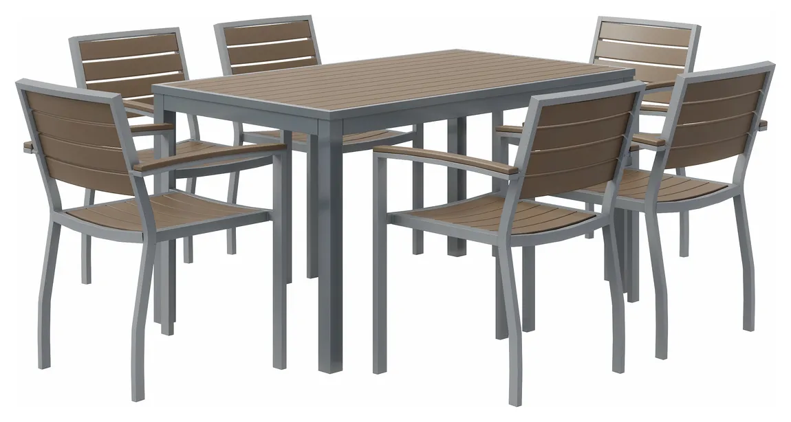 Large Patio Table with Chairs