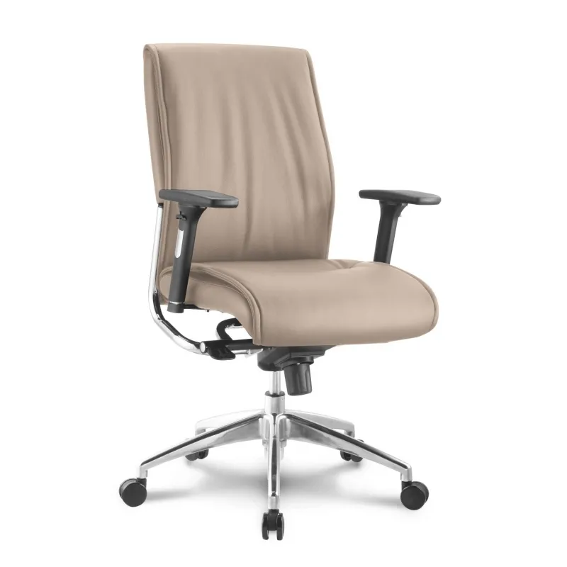 Leather Mid-Back Office Chair