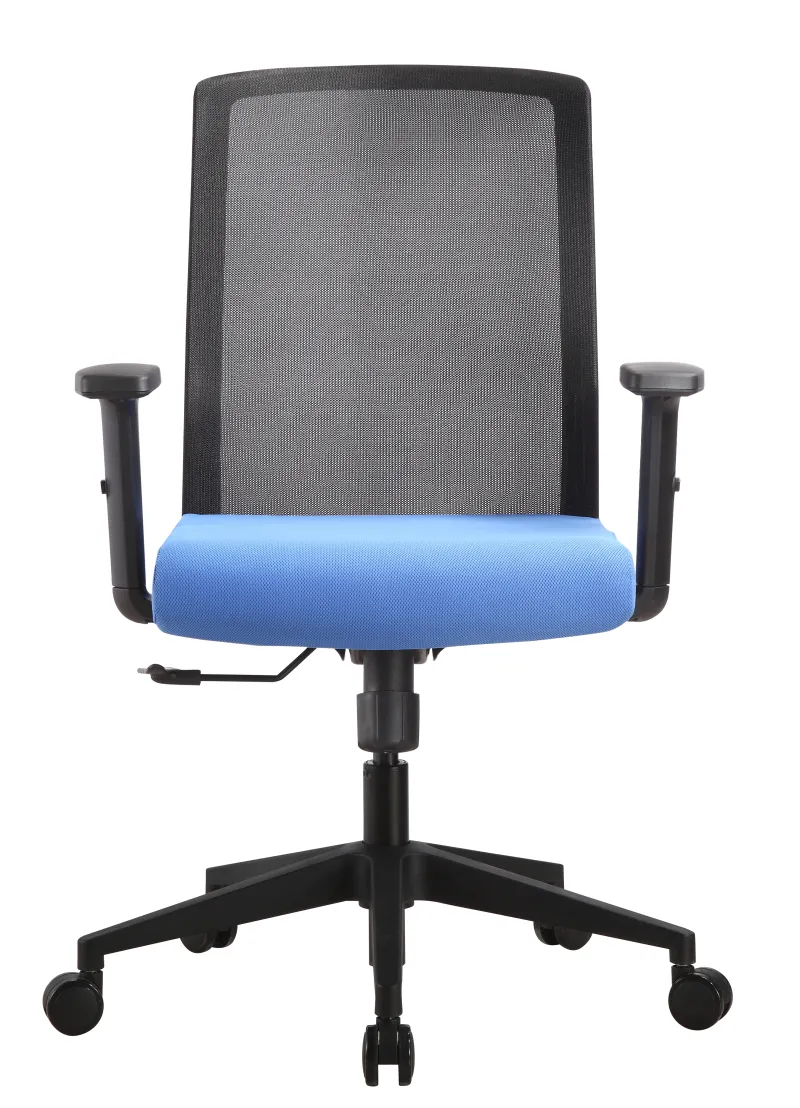 Mesh Back Task Chair with Blue Seat Cover