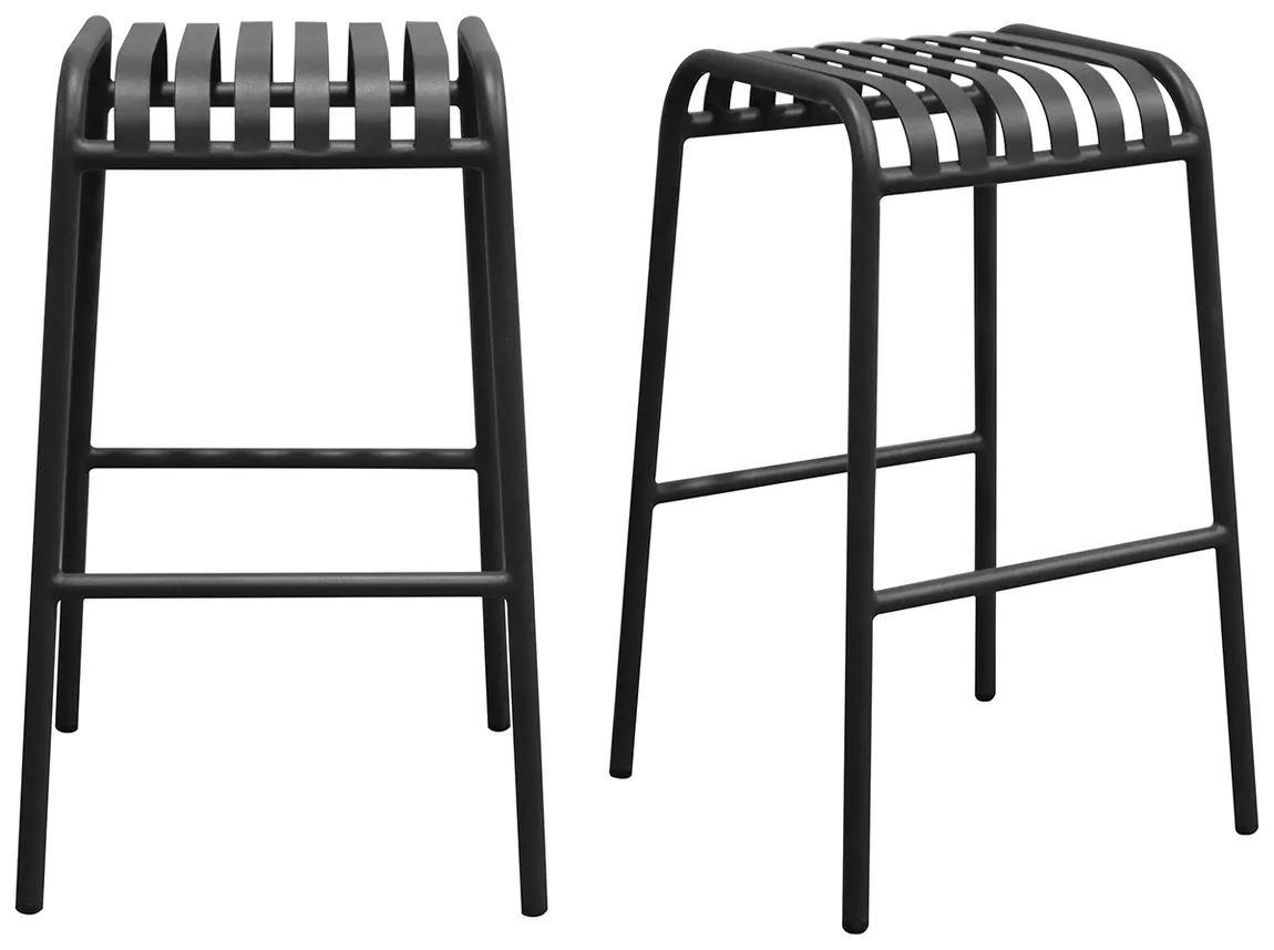 Modern Metal Stool - Set of 2