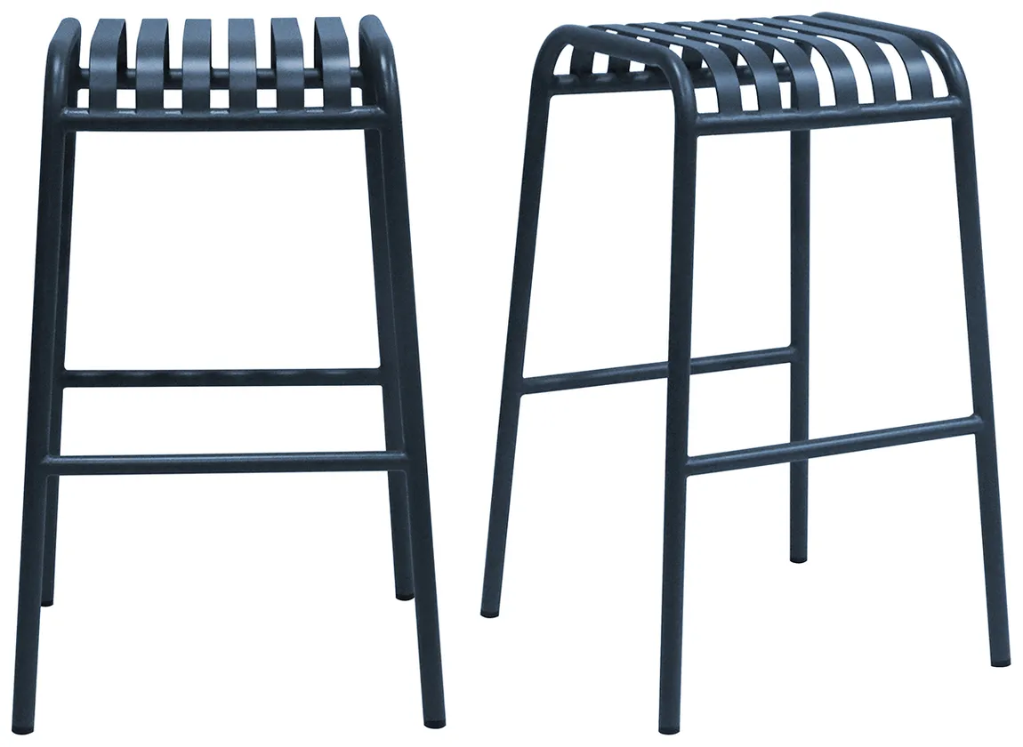 Modern Metal Stool - Set of 2 