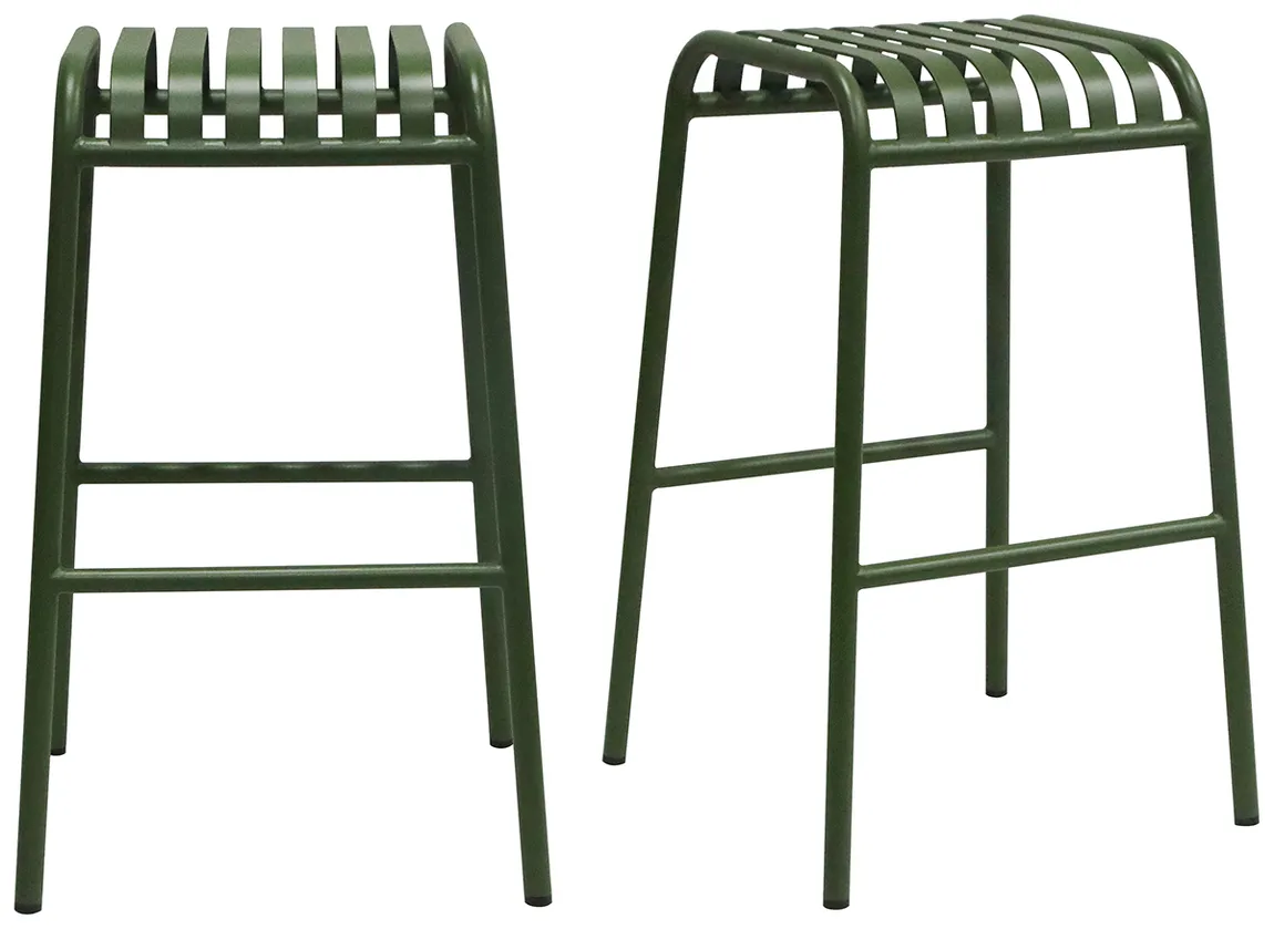 Modern Metal Stool - Set of 2