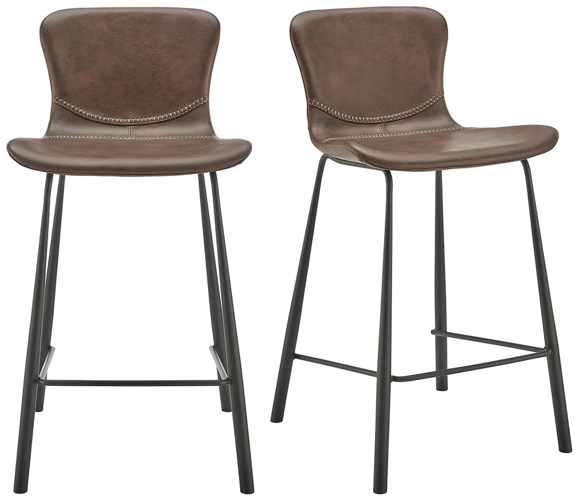 Modern Industrial Counter Stool - Set of 2