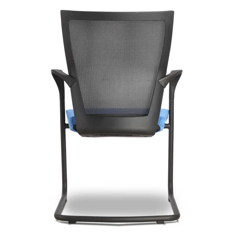 Stacking Guest Chair with Blue Seat Cover