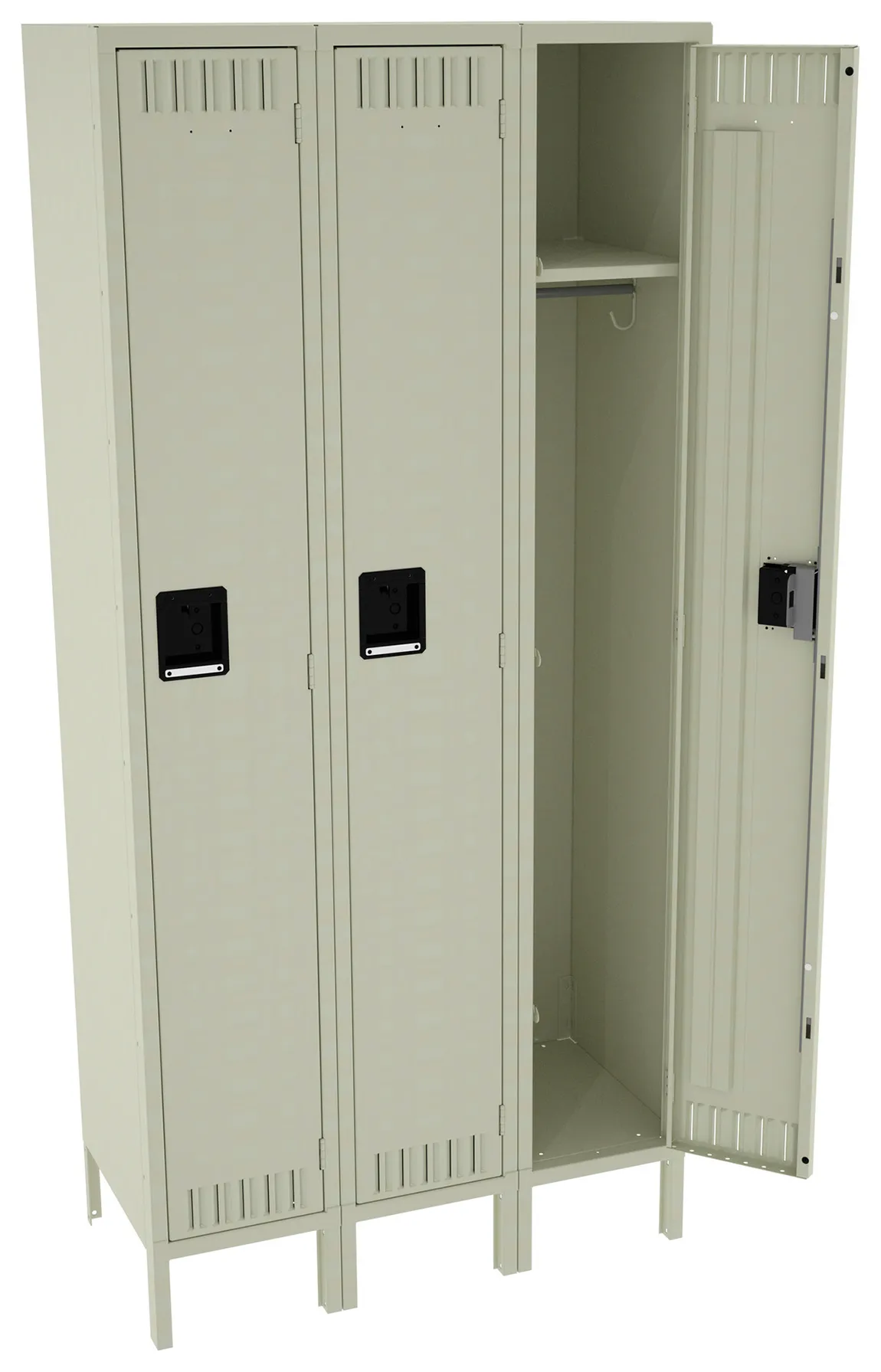 Tall Triple Lockers with Legs