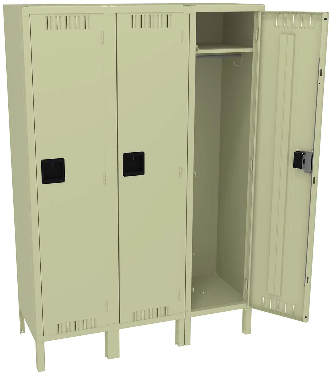 Wide Triple Lockers with Legs