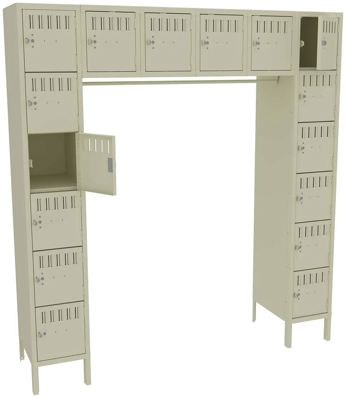 Open Frame Lockers with Legs