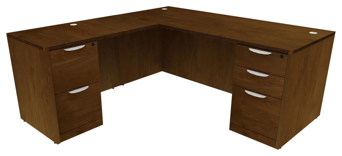 L Shaped Desk with Drawers