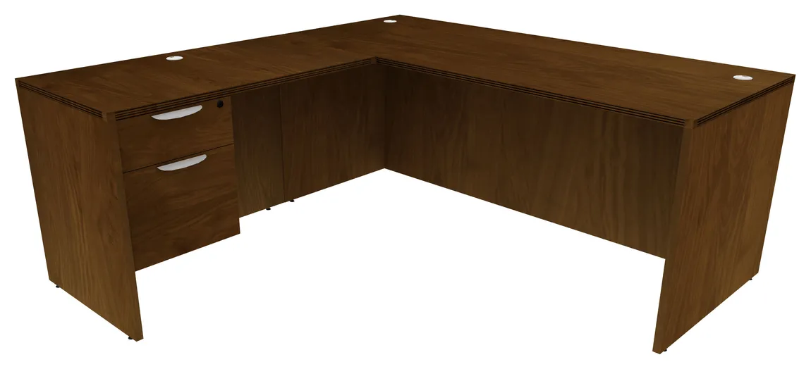 L Shaped Desk with Drawers