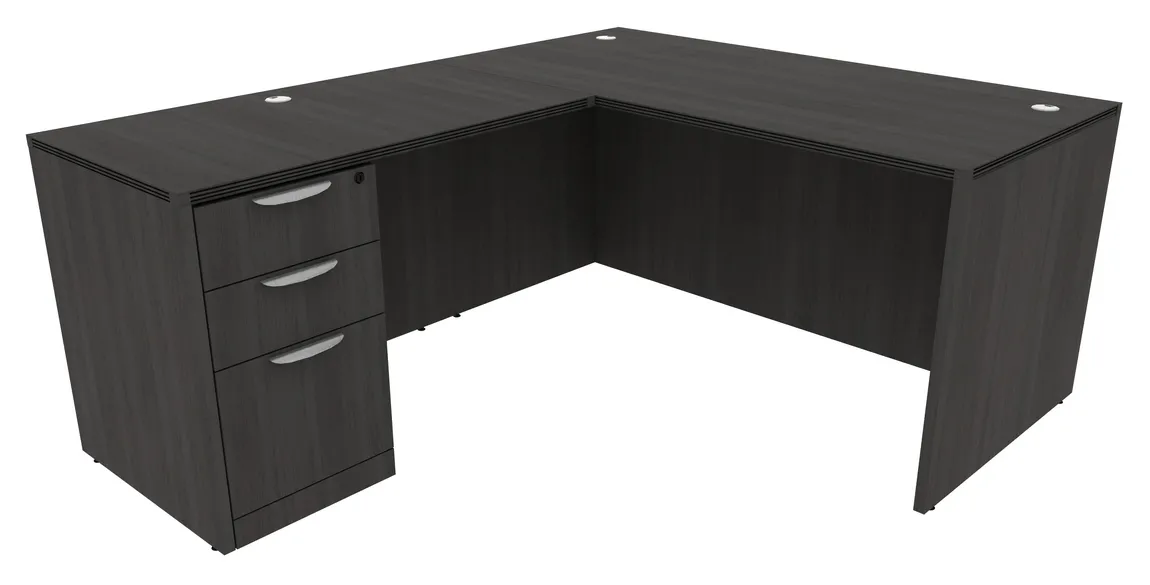 L Shaped Desk with Drawers