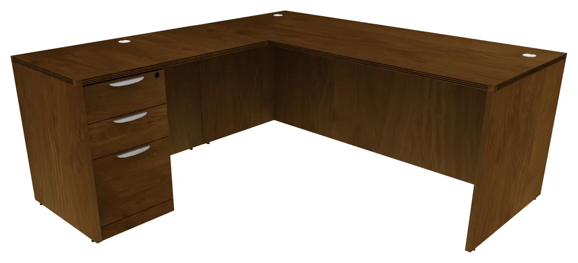L Shaped Desk with Drawers