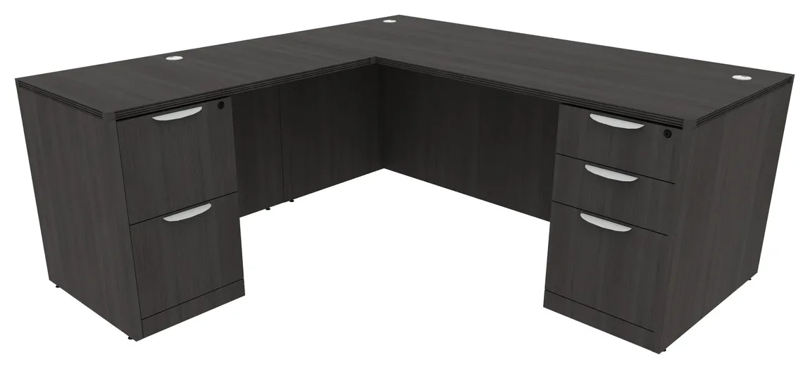 L Shaped Desk with Drawers