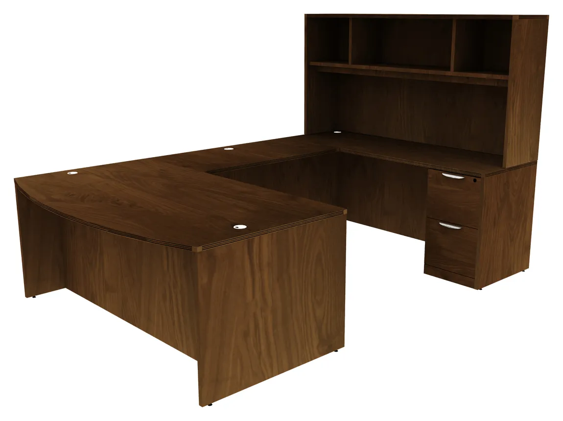 Bow Front U-Shaped Desk
