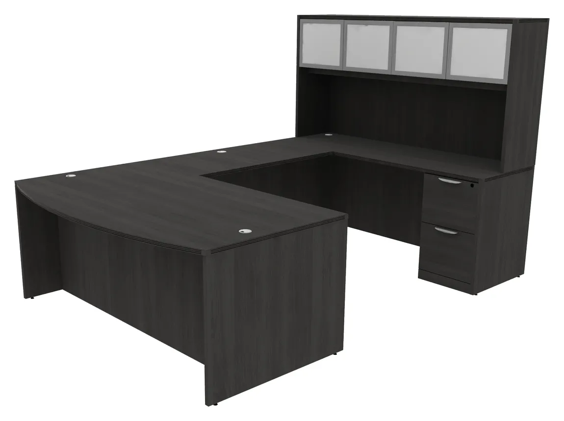 U-Shaped Desk with Hutch