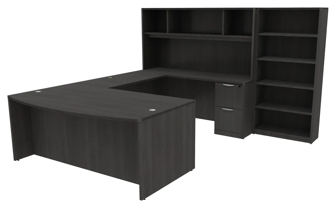 Bow Front U-Shaped Desk
