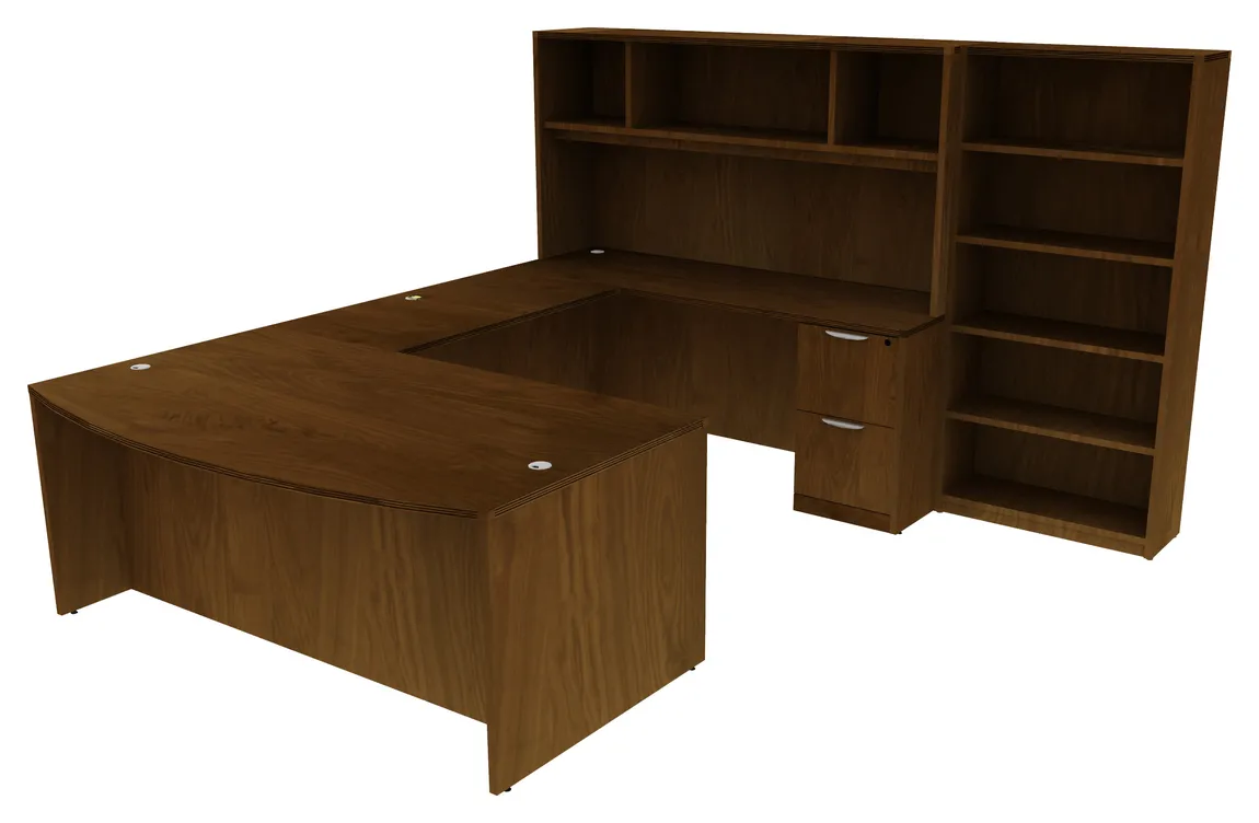 Bow Front U-Shaped Desk