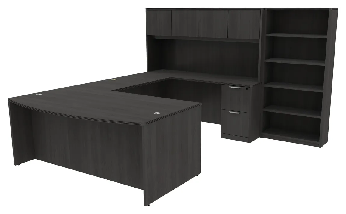 U-Shaped Desk with Hutch