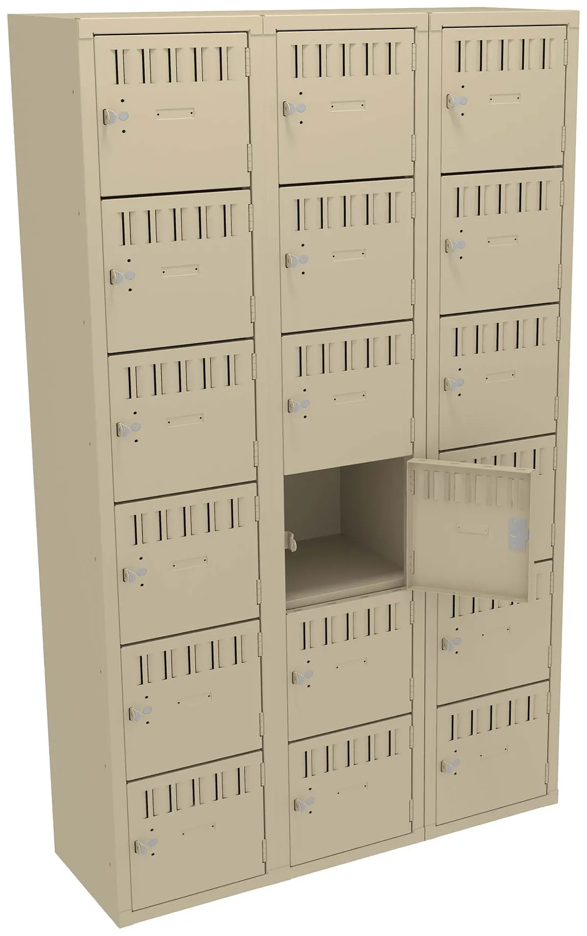 Eighteen Large Box Lockers