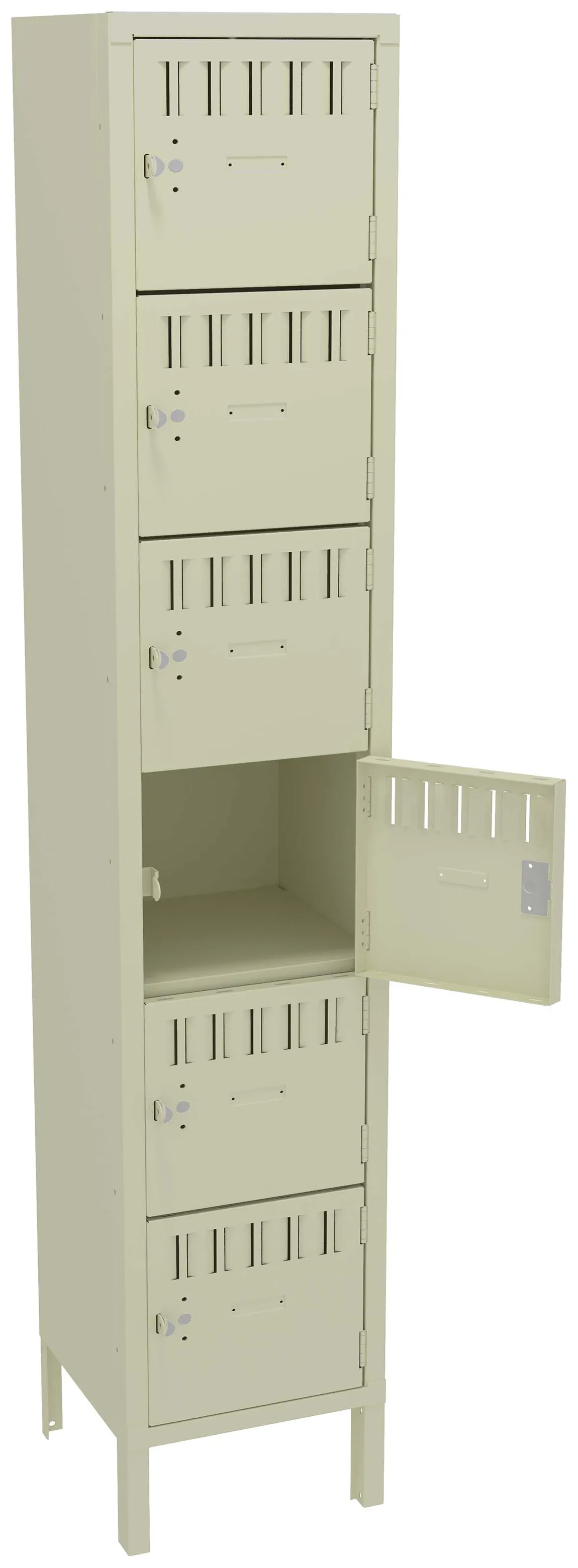 Six Large Box Lockers with Legs
