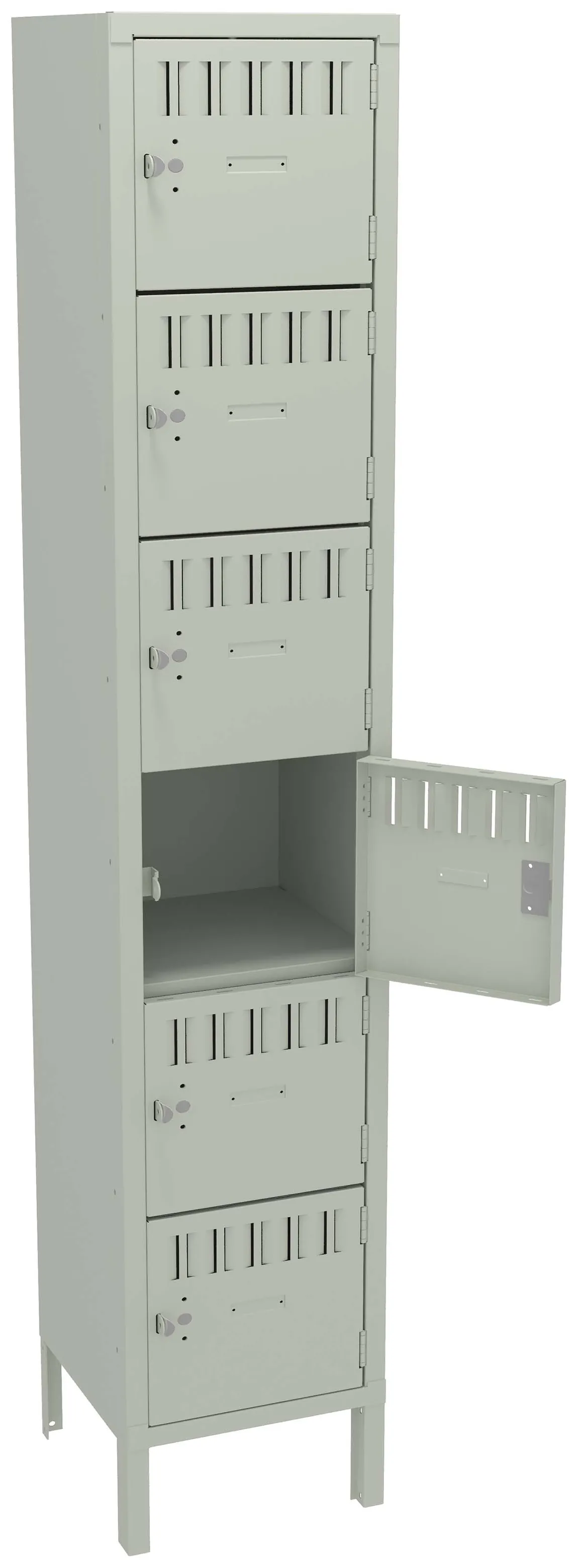 Six Large Box Lockers with Legs