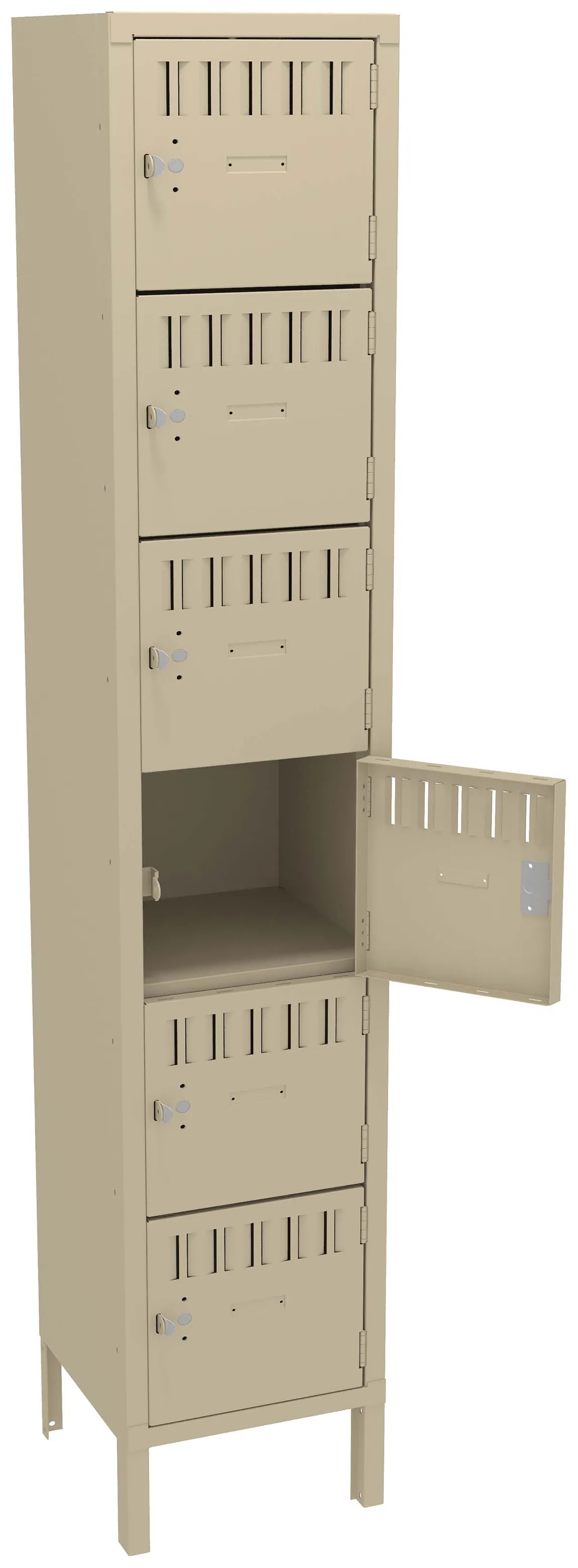 Six Large Box Lockers with Legs