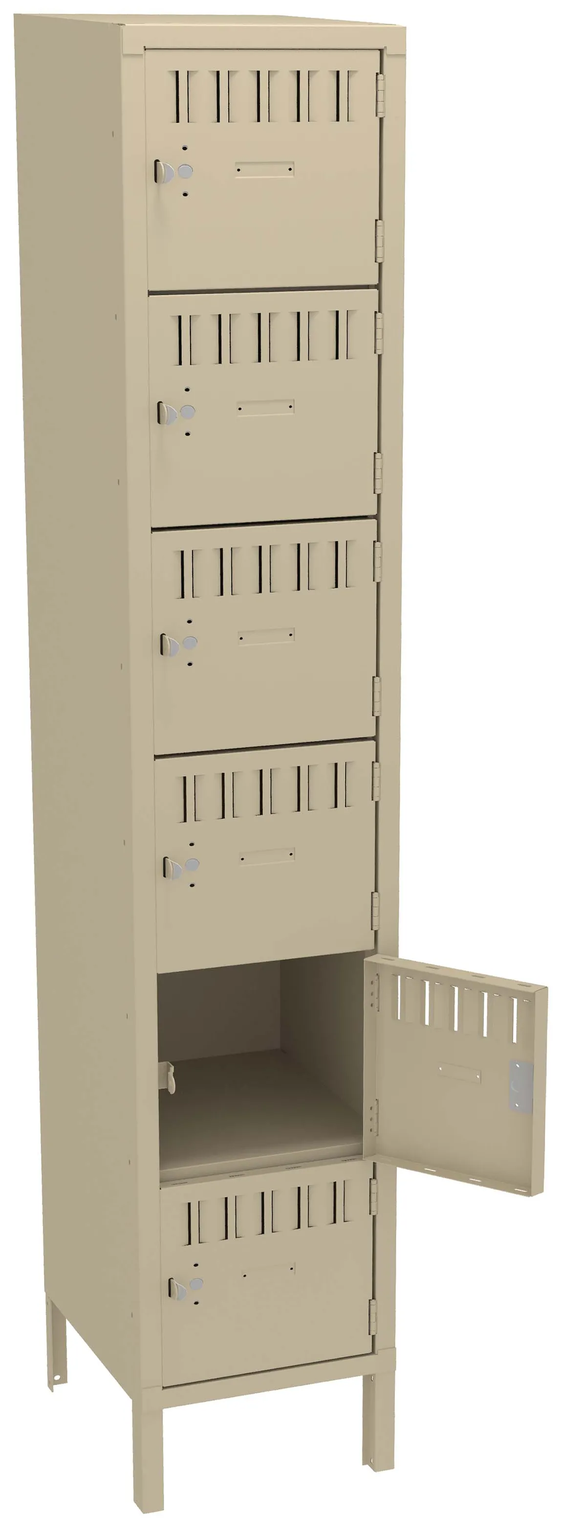 Six Large Box Lockers with Legs