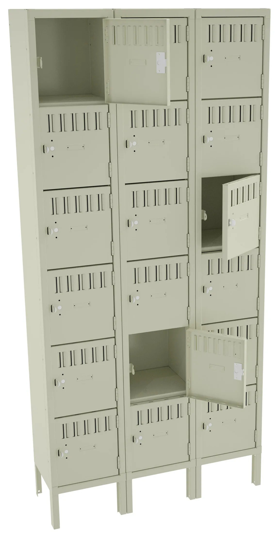 Eighteen Box Lockers with Legs