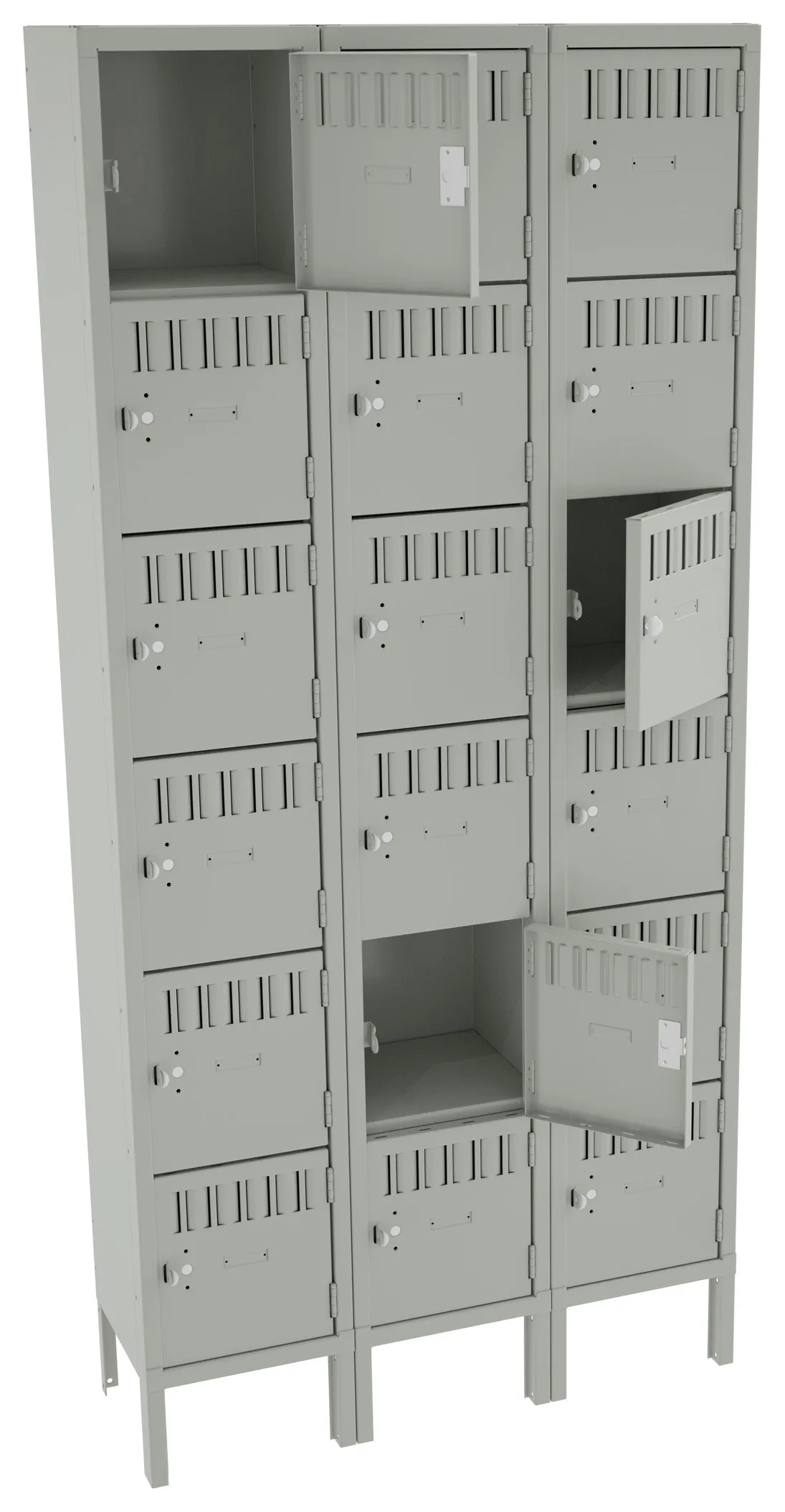 Eighteen Box Lockers with Legs