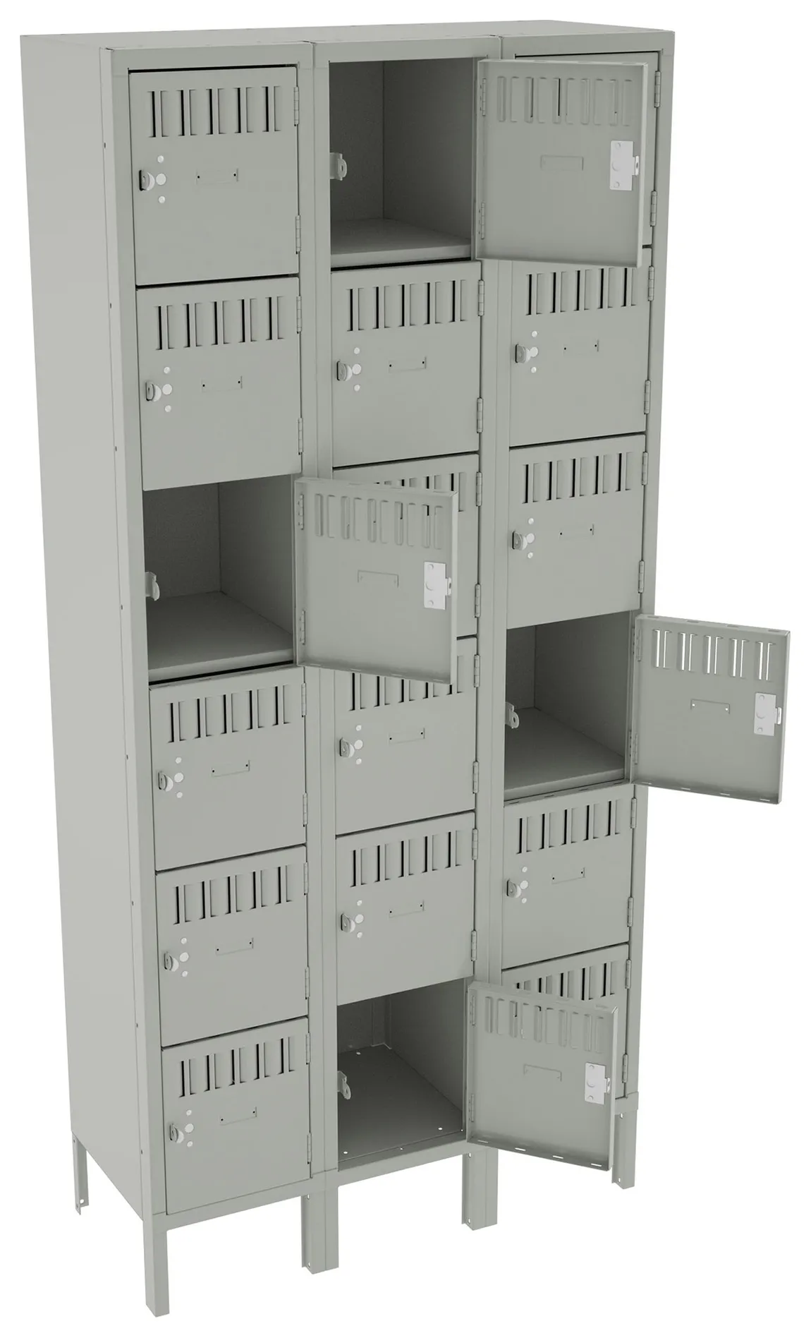 Eighteen Box Lockers with Legs
