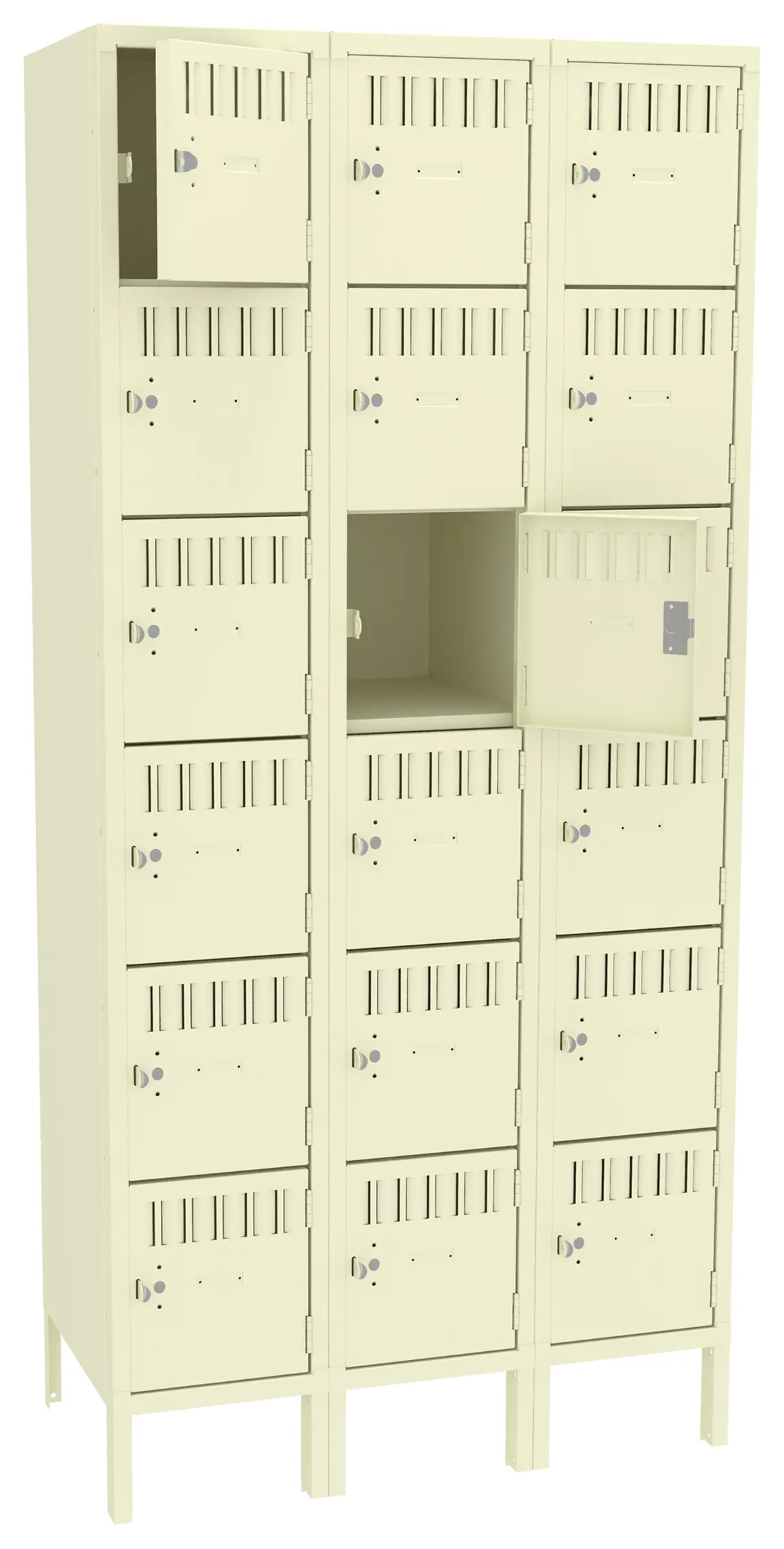 Eighteen Box Lockers with Legs