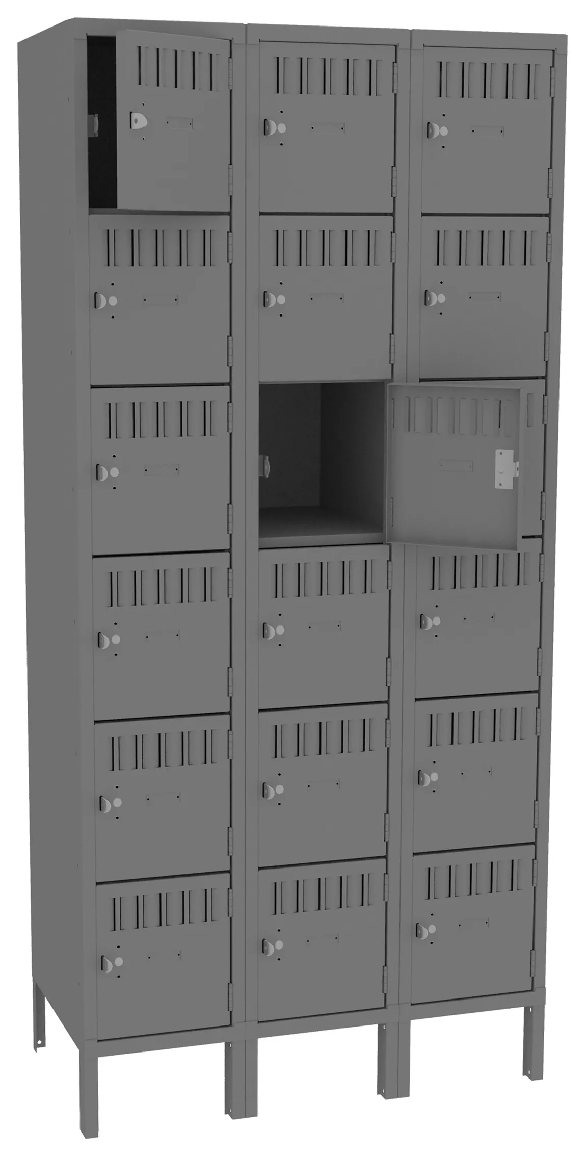 Eighteen Box Lockers with Legs