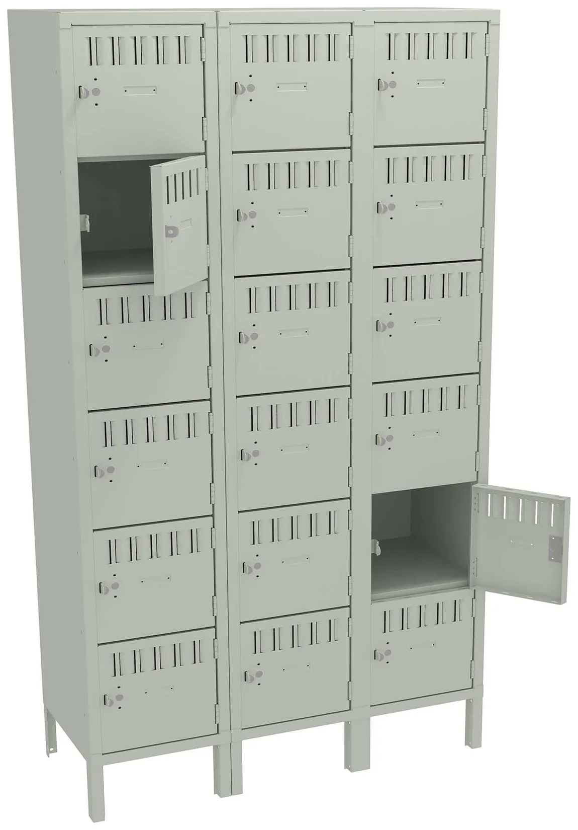 Eighteen Large Box Lockers with Legs