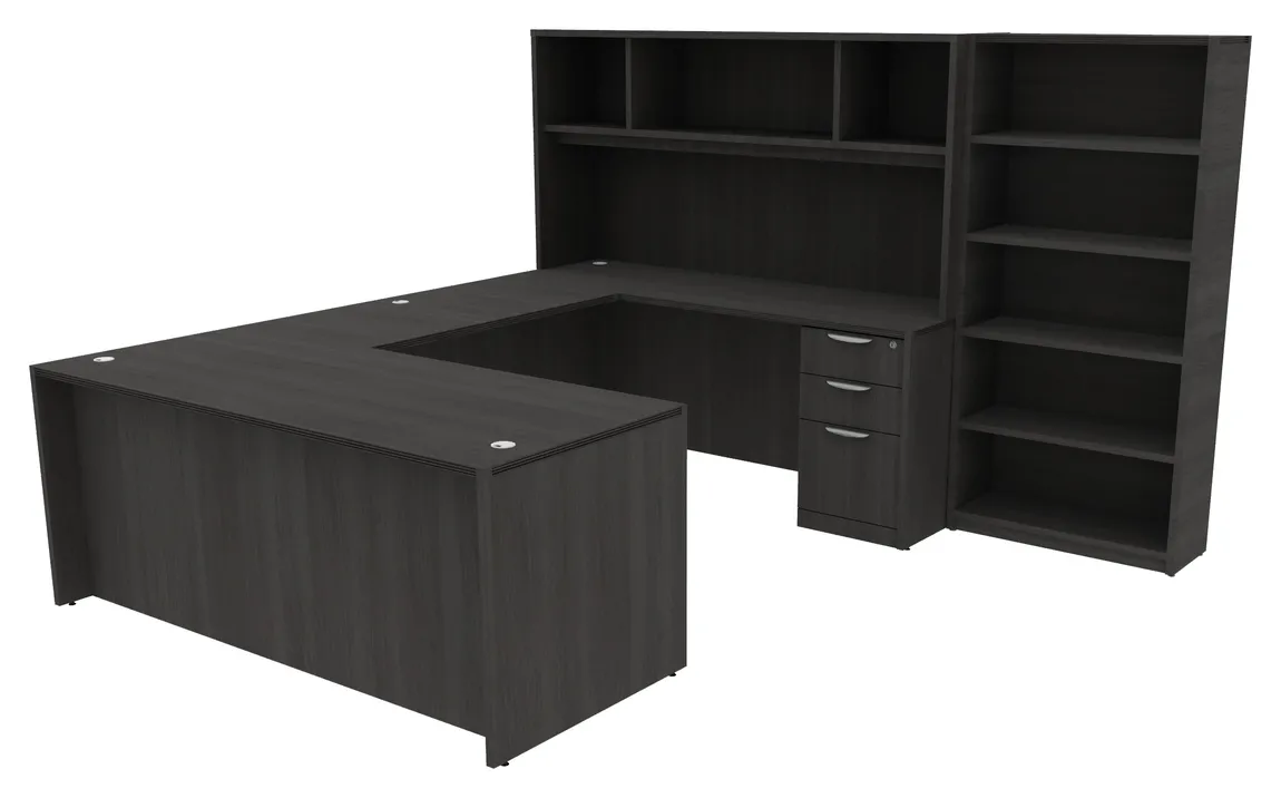 U-Shaped Desk with Storage