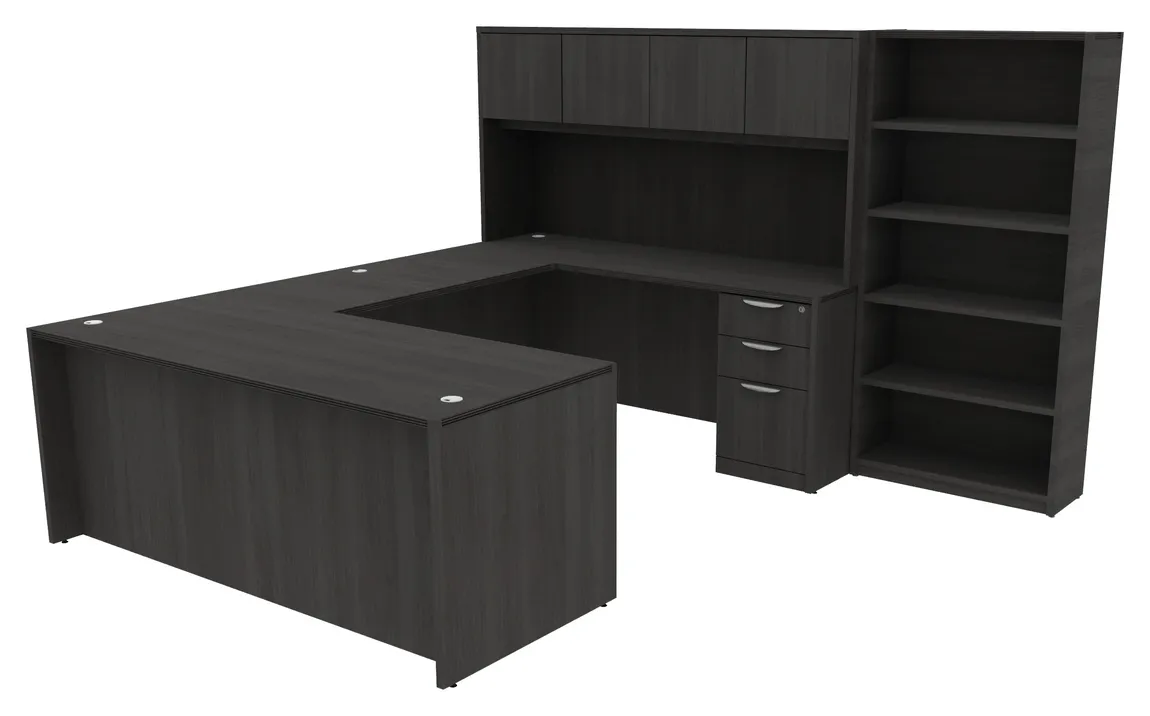 U-Shaped Desk with Hutch