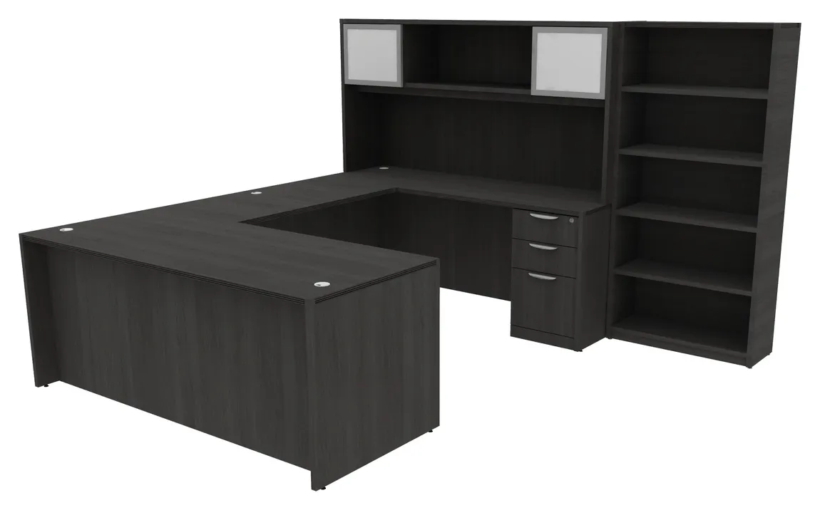 U-Shaped Desk with Storage