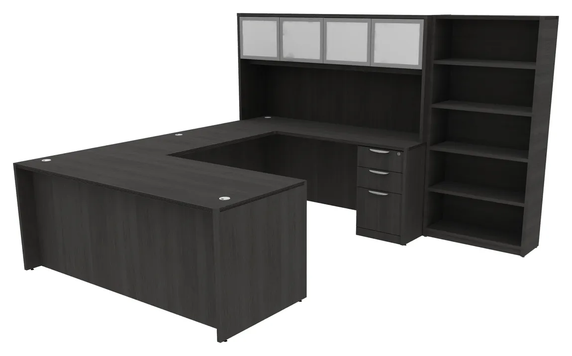 U-Shaped Desk with Hutch